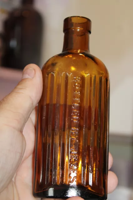 Antique, 6'' Amber, JEYES FLUID, Poison/Chemical  Bottle Item#A-5670