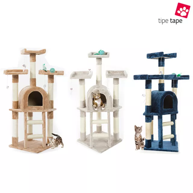 Rascador Para Gatos Parque Árbol Juegos Juego Tiragraides Para Gatos 115 Cm