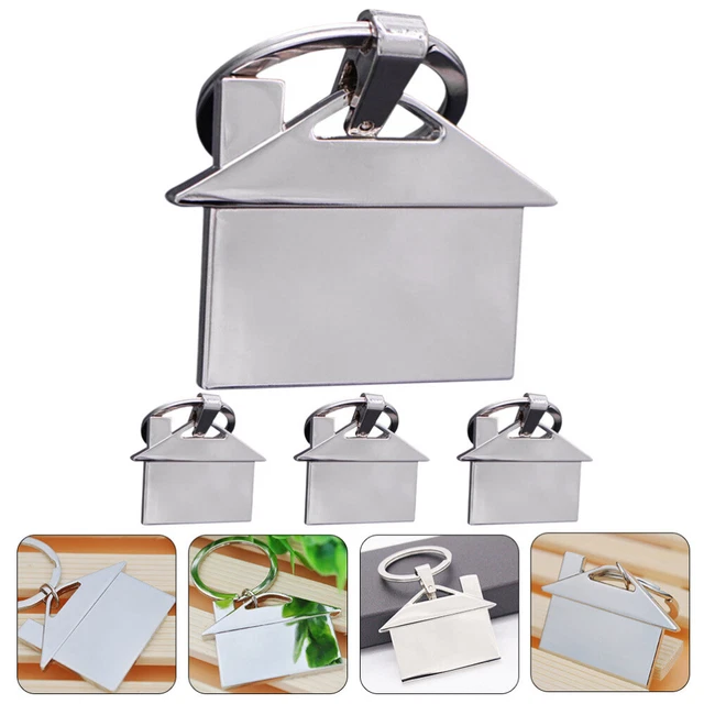 4 pièces Élégant Porte-clés maison neuve Pendaison de crémaillère bijoux cadeaux