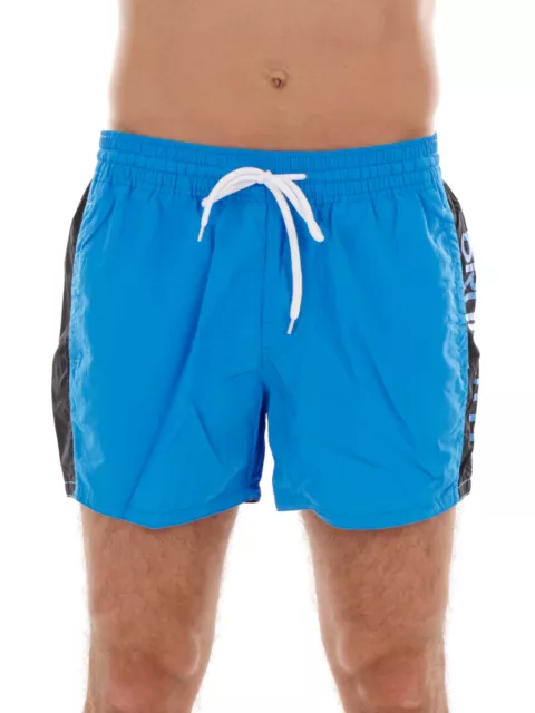 Brunotti Board Short Pantaloni Surf da Spiaggia Blau Cliver Utilizzo Rete Tasche