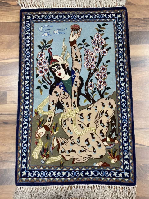 ✔ Isfahan | 50 x 70 | Handgeknüpft | Orientteppich | Carpet | Rug‼️ 3