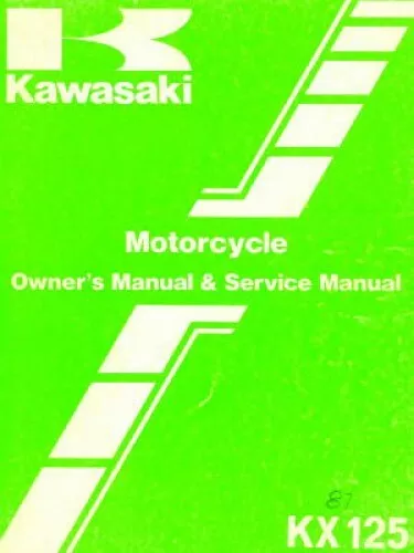 1987 Kawasaki KX125 Motorcycle Owners Service Manual