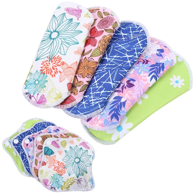 (H1-H5) Almohadilla menstrual reutilizable impermeable paño de fibra de carbón bambú chw