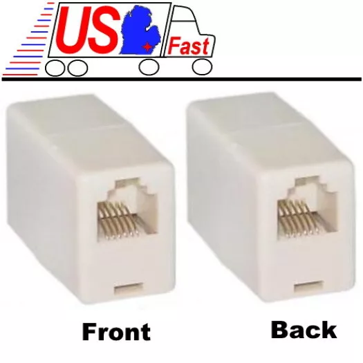 RJ-12 /RJ-11 6P6C Telephone Cable Cord In-Line Coupler Extender Connector Joiner