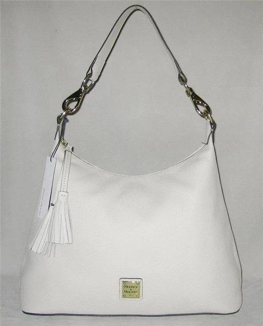 NWT Dooney & Bourke JULIETTE Pebble Leather HOBO Purse FOG Beige MSRP$328