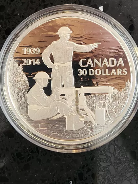 2014 $30 Canadian 2 oz Pure Silver 75th Anniversary WWII. Nice Big Coin 😍