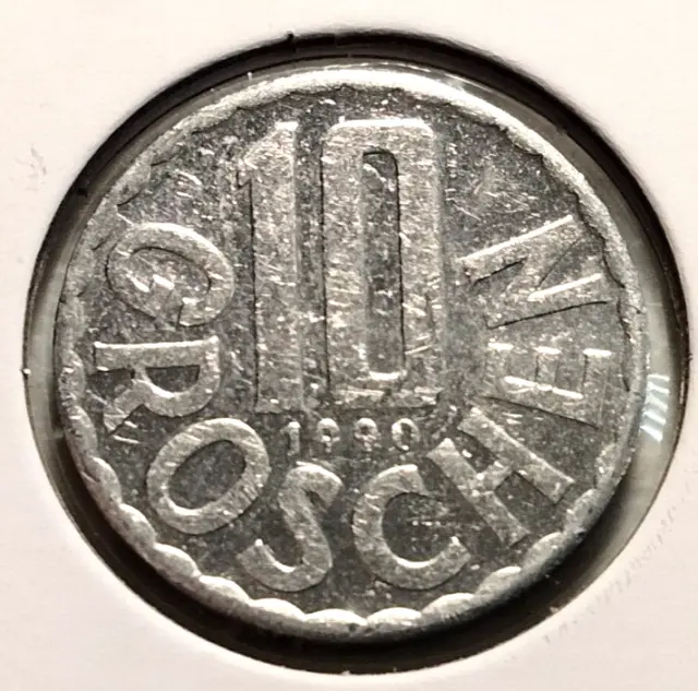 1990  AUSTRIA  10 Groschen  Coin -  KM# 2878 - Combined Shipping (#INV9082)