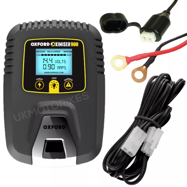 Oxford Oximiser 900 Motorcycle / Bike 12V Battery Trickle Charger Optimiser