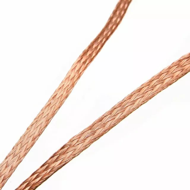 1m Flat Braided braid Coppers Wire 6mm Wide Ground Strap