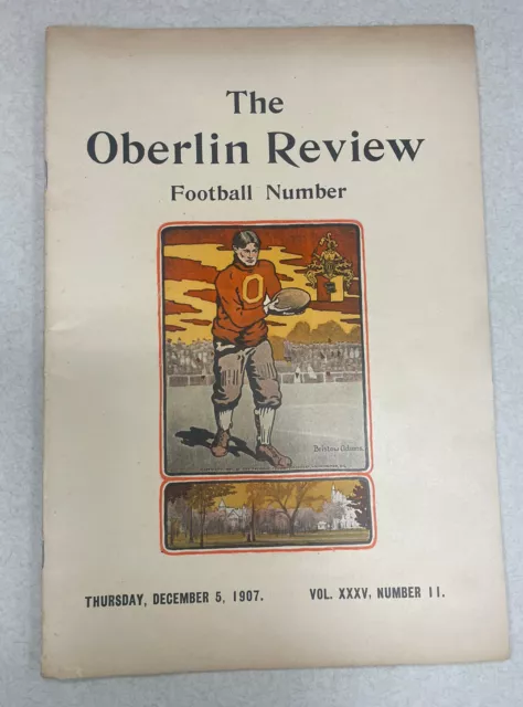 1907 The Oberlin Review Football Number Program Oberlin College Vol 35 Number 11