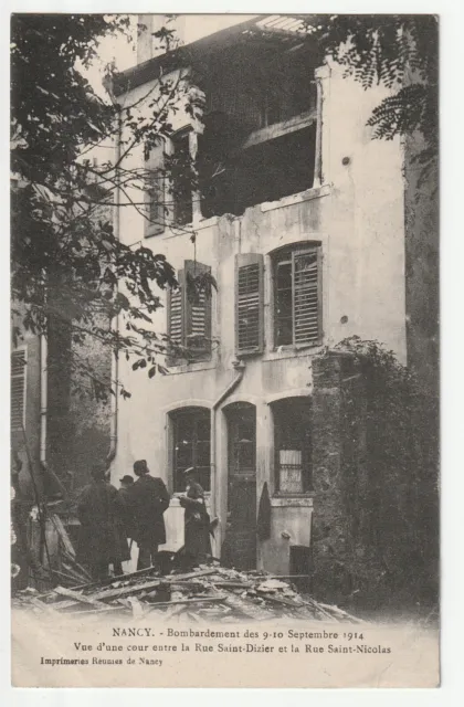 NANCY - Meurthe & Moselle - CPA 54 - Bombardements Guerre - Rue st Nicolas