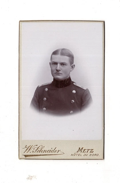 CDV Foto Soldat / Günter Krenzien - Metz um 1900