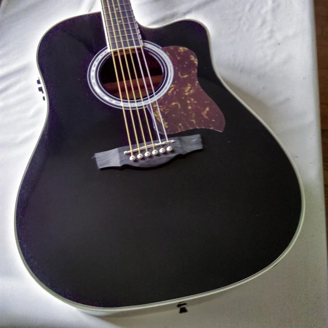 Guitare Folk Electro Acoustique 4/4 Chapel Noir - Neuf - Garantie 12 Mois