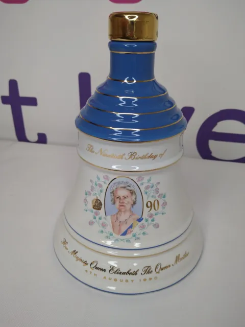 Royal Decanter Bells Old Scotch Whisky by Wade 90th Birthday Queen Elizabeth