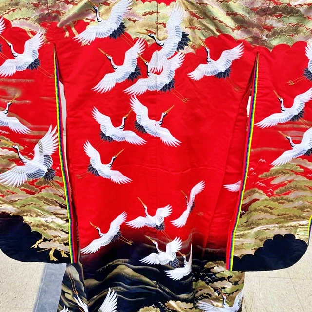 Japanese Kimono Uchikake Wedding Pure Silk  japan 683