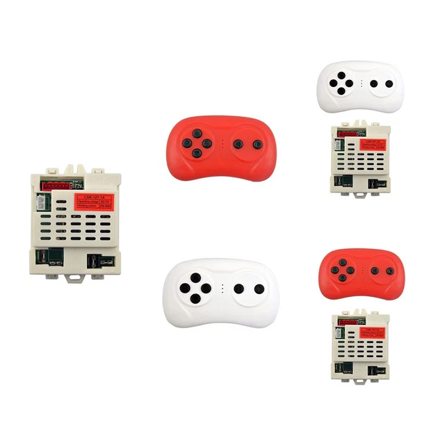 Récepteur de voiture électrique pour enfants Télécommande 2,4 G JR1738RX-12 V 12 V Compatible avec les véhicules jouets Boîtier ABS Fonction démarrage doux (récepteur