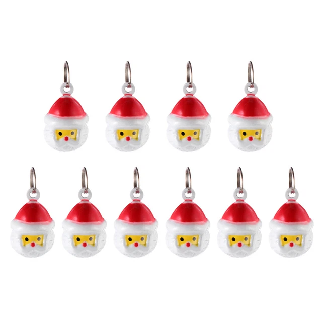 10 piezas campanas de Navidad encanto cuello de gato campanas colgante
