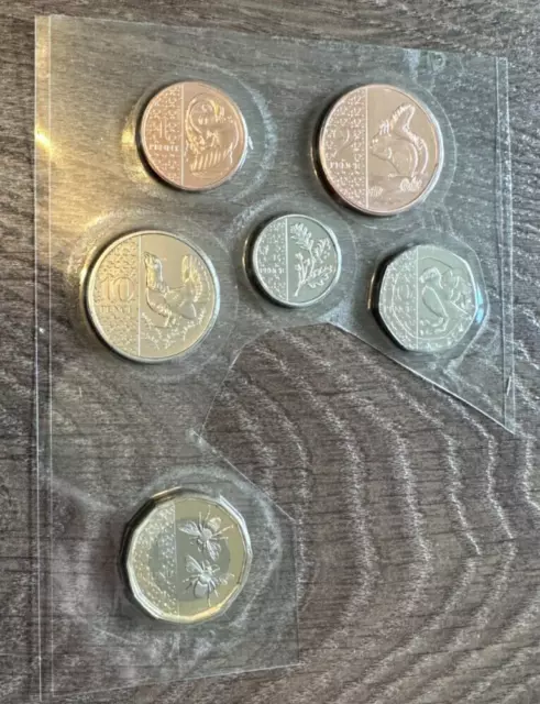 Partial 2024 Royal Mint BUNC Coin Set - 1p to 20p and £1 coin