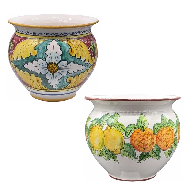 Vaso Artigianale D30 Ceramica Siciliana Vari Tipi