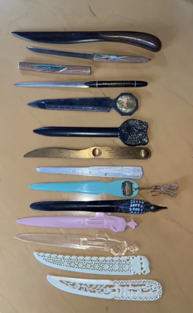 Letter Openers Fuller Brush Figurals Various Advertising Vintage Lot of 13