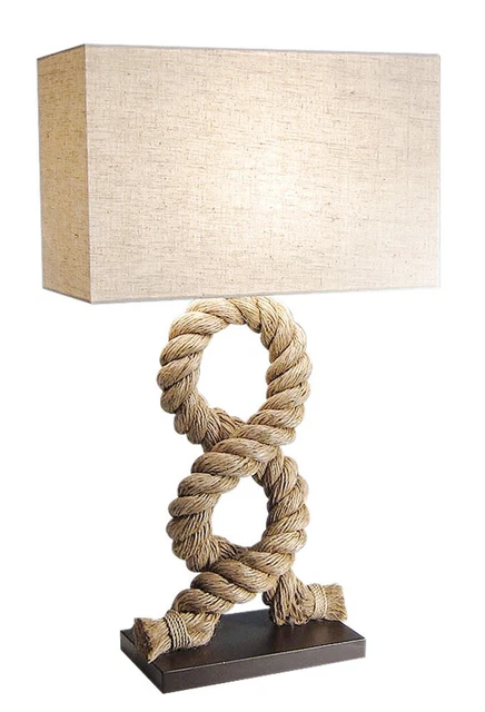 Maritime Lampe Tischlampe Nachttischlampe Stehlampe mit Tau Höhe 72 cm SCL 6604
