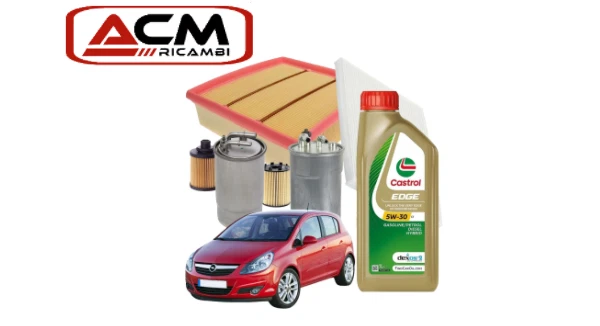 Kit Tagliando 4 Filtri Per Opel Corsa D 1.3 CDTI 55KW 75CV Dal 2007 | Filtri Olio, Aria, Carburante, Habitacolo