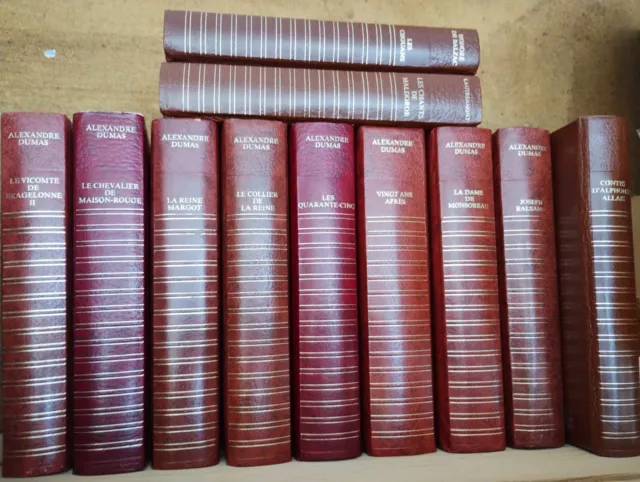 Lot de 12 livres Alexandre Dumas, Flaubert, Beau Ouvrages Pour Bibliothèque