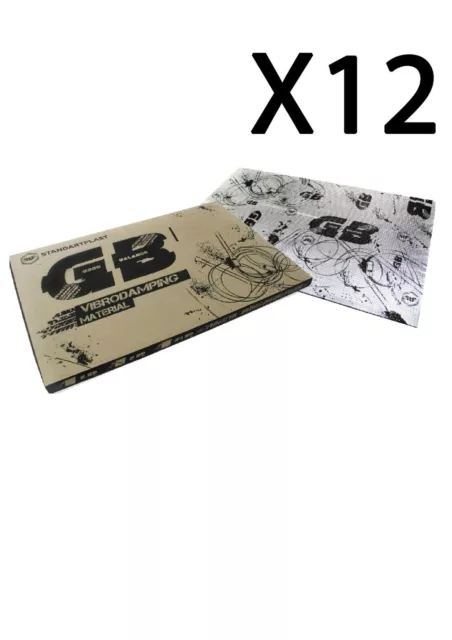 Stp GB 20, Anti-vibrations Voiture Panneau Adhésif 12 Feuilles 750x470x2mm