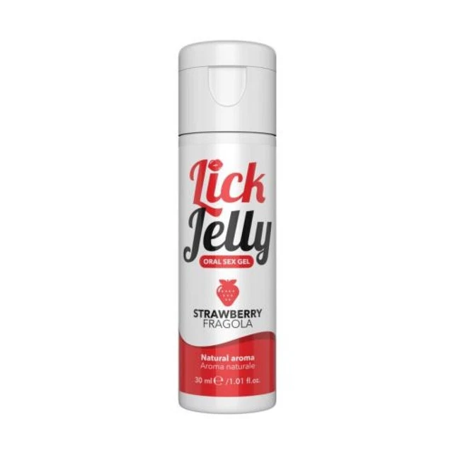 Lubrificante Lick Jelly Fragola gel aromatizzato sensuale estratti naturali
