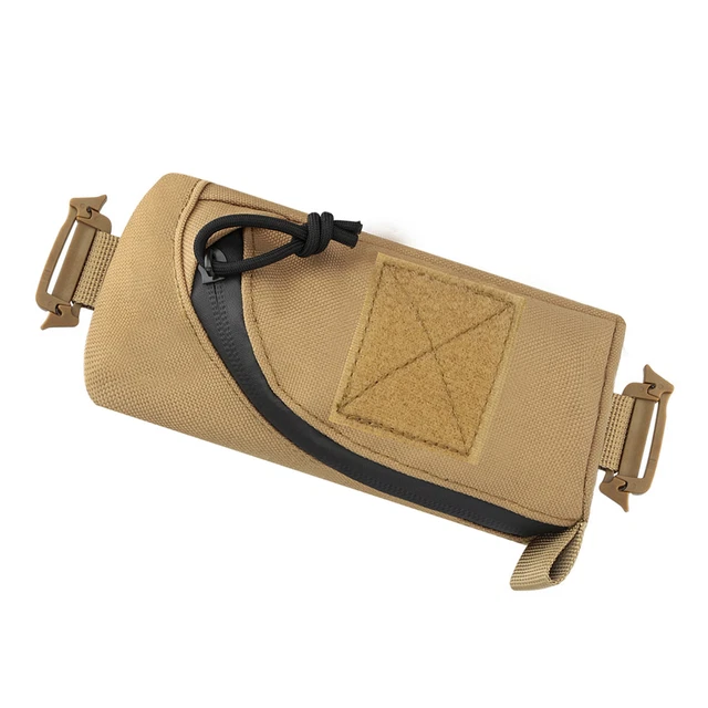 (Khaki) Emergency Survival Pouch Military Survival Emergency Bag Wear