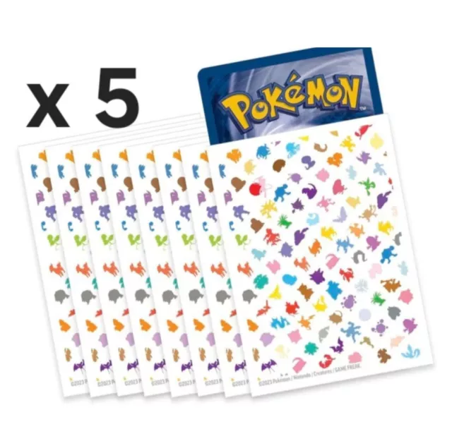 Pokemon 151 ETB Card Game Sleeves X 5 (2023) NEW