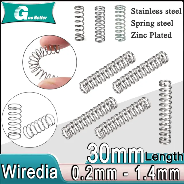 Compression Spring Various Size 1.5 - 22mm Diameter & 30mm Length Pressure Small