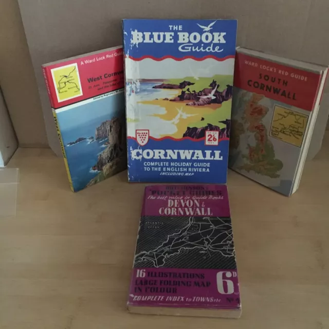 Cornwall x 3+ 1 of Devon & Cornwall Guide Books.inc Red Guides. Ward Lock + pbs.