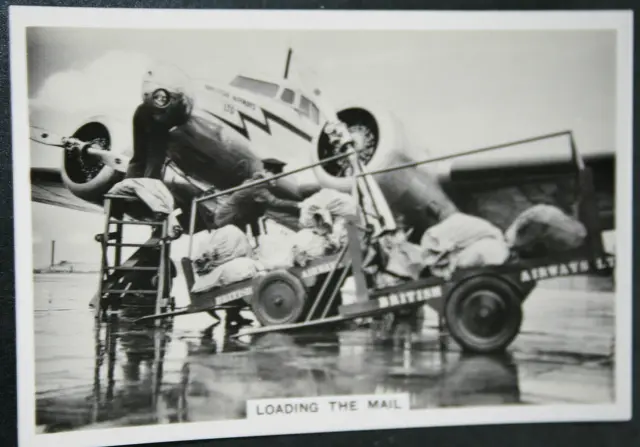 LOCKHEED ELECTRA  British Airways Airmail  Vintage 1930's Photo Card  MB15M