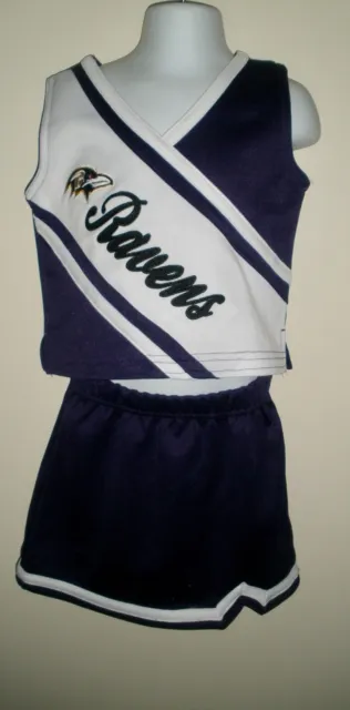 Baltimore Ravens 2 Piece Kids Cheerleader Outfit Size 4T NFL Team Apparel