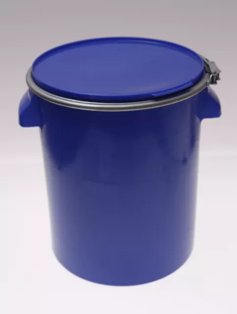 2 Stück 20 Ltr. Eimer mit Deckel u. Spannring aus hochwertigem Polyäthylen -10%