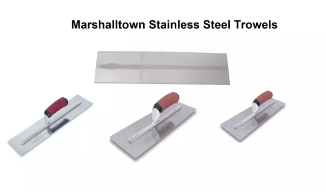 Marshalltown Stainless Steel Plastering Durasoft Handle Finishing Trowel 11"-20"