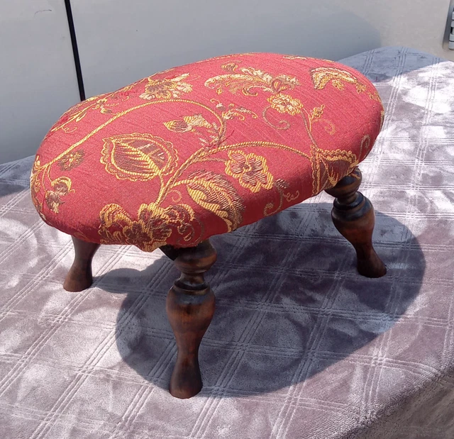 Mid Century Mahogany Footstool / Stool  (FS131)