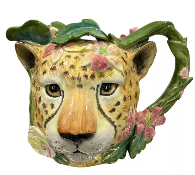 FITZ & FLOYD Classic Serengeti Collection Cheetah Pitcher