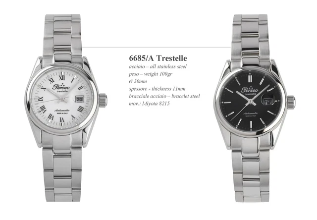 6685 Orologio Perseo Donna Automatico Datejust Made Italy Automatic Lady Watch