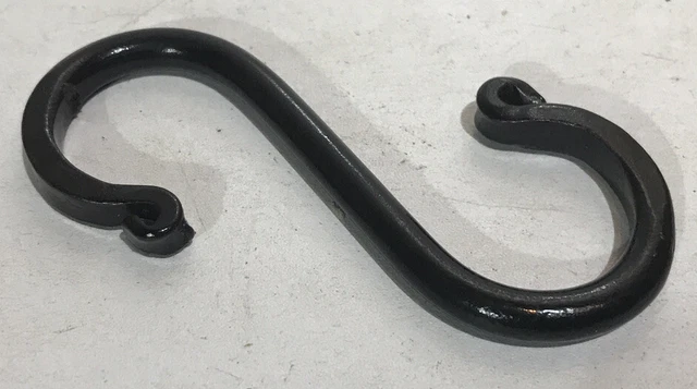 Hand Forged 3 1/2" Wrought Iron Fancy S Hook Blacksmith Antique Style Plant Coat 2