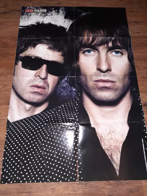 NME FOLD OUT MASSIVE POSTER 23" by 36" OASIS AND THE STROKES INDIE BRITPOP