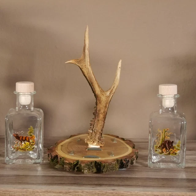 Vinagre + Aceite Jarras Juego Con Colores Motivo Caza En Akazienschild Rehb 3