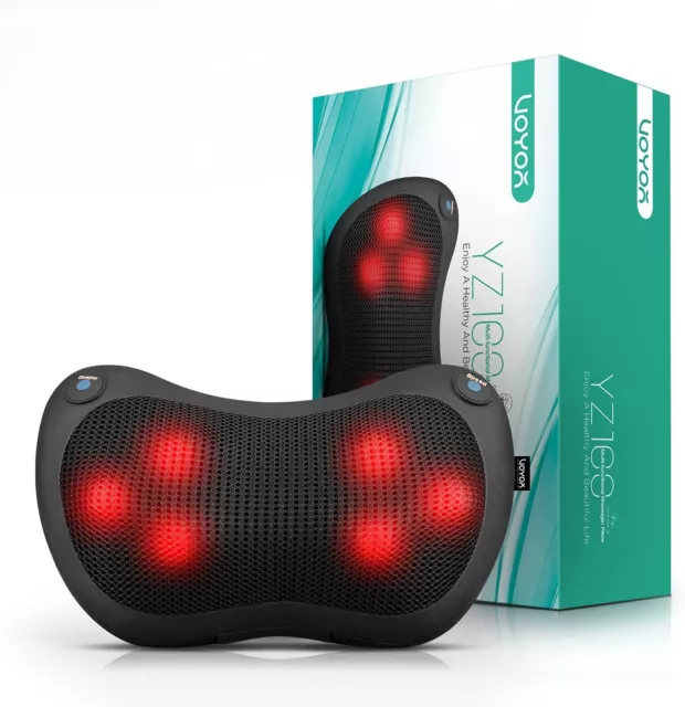 VOYOR Shiatsu Neck and Back Massager with Heat - 3D Kneading Deep Tissue...