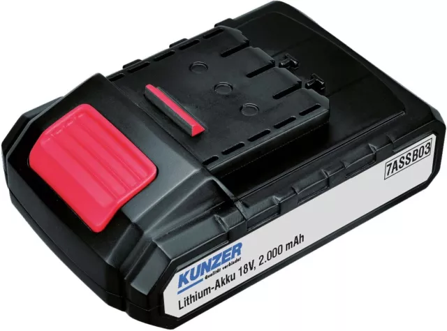 Kunzer Batterie au Lithium 18V pour 7ASS03, 7AFS01 7ASSB03