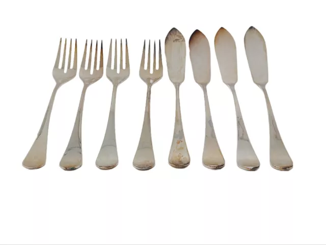 ROBBE BERKING Silber 925er Sterling Design 35 Fisch-Besteck für 4 Pers.