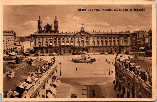 La Place Stanislas Vue De L’Arc De Trimphe Nancy Antique Postcard DB UNP Unused