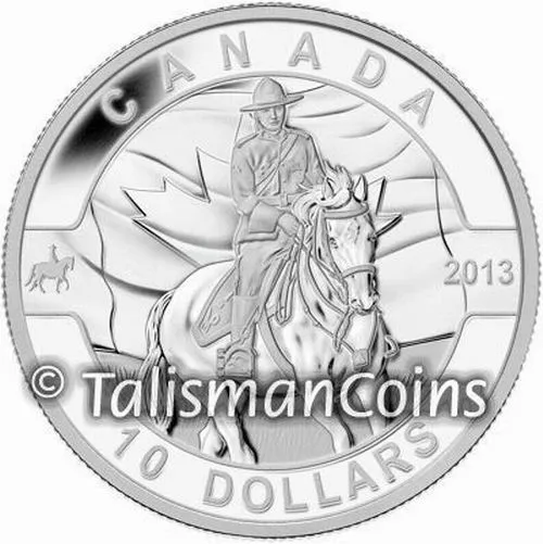 2013 RCMP MOUNTIE O Canada Series Royal Canadian Mounted Police $10 Silver Proof