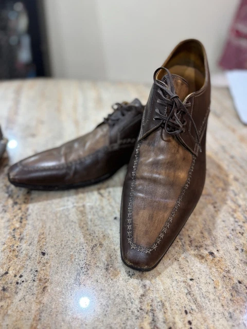 MENS BROWN VERO Cuoio hand made shoes, Worn Once Cost £350  display picture 3