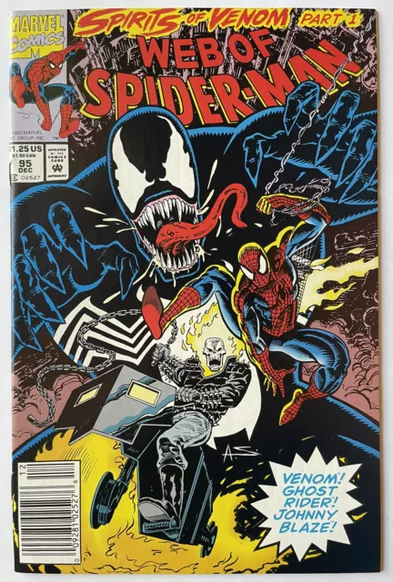 Web Of Spider-Man #95 Newsstand! Venom Cover! SPIRITS OF VENOM Part 1!